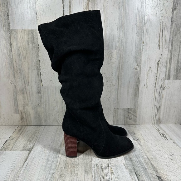 NEW Splendid Gladis Leather Upper Suede Scrunch Block Heel Boots #909 - Picture 4 of 12
